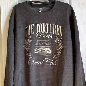 The Tortured Poets Social Club Sweatshirt - Dark Gray